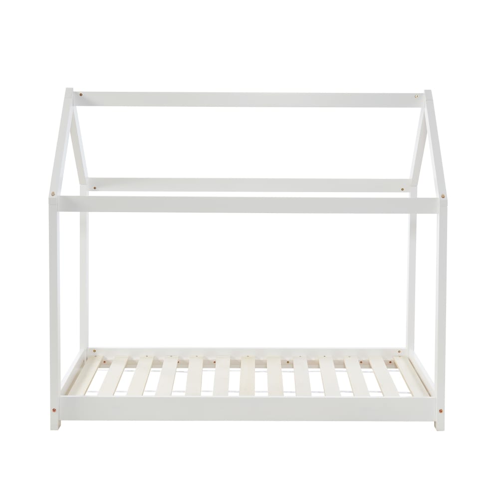 Lit enfant cabane   pin blanc  70x140 sommier inclus (Baita) - Image 1