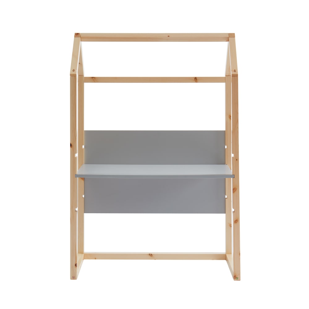 Baita - Bureau enfant cabane   gris  évolutif