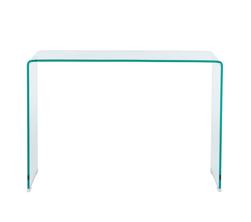 Console verre trempé transparent 110cm
