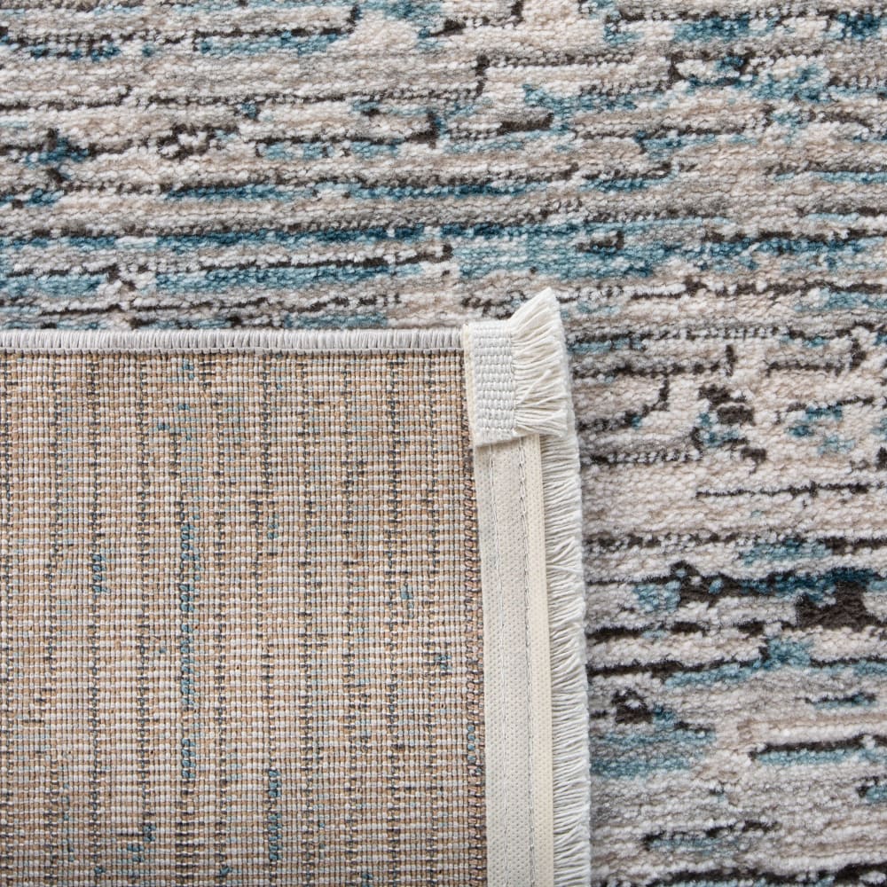 Tapis contemporain en polypropylène bleu/gris, 122 x 183 cm — vue 4