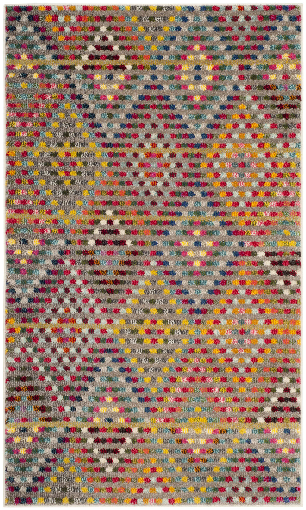 Tapis bohème chic en polypropylène multicolore/beige, 122 x 170 cm
