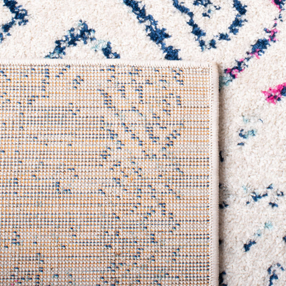 Tapis bohémien en polypropylène blanc/rose, 122 x 183 cm — vue 4