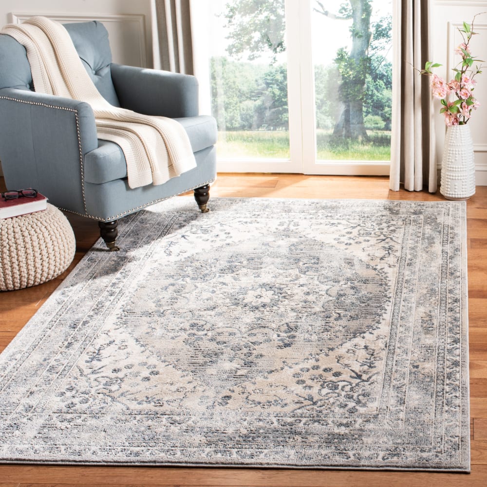 Tapis traditionnel en polypropylène beige/gris, 122 x 183 cm — vue 3