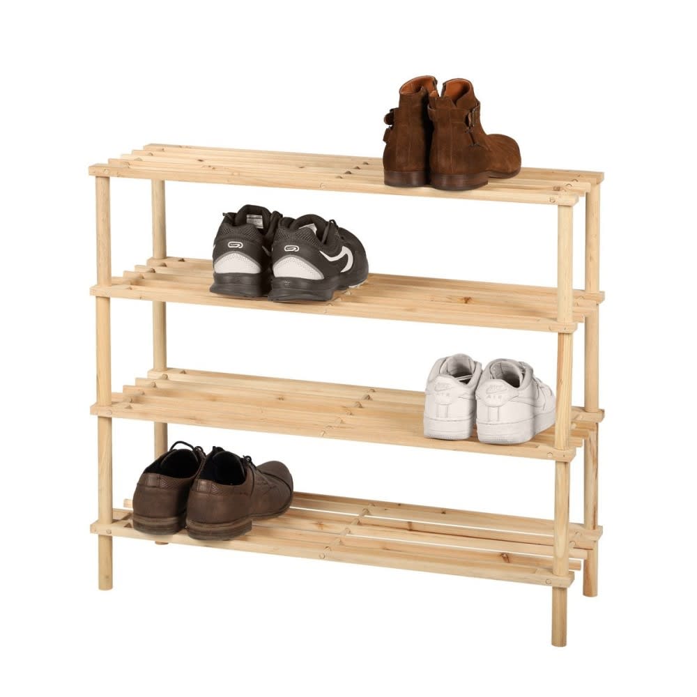 Meuble range chaussures 4 niveaux wood and co Meuble range chaussures 4 niveaux wood and co