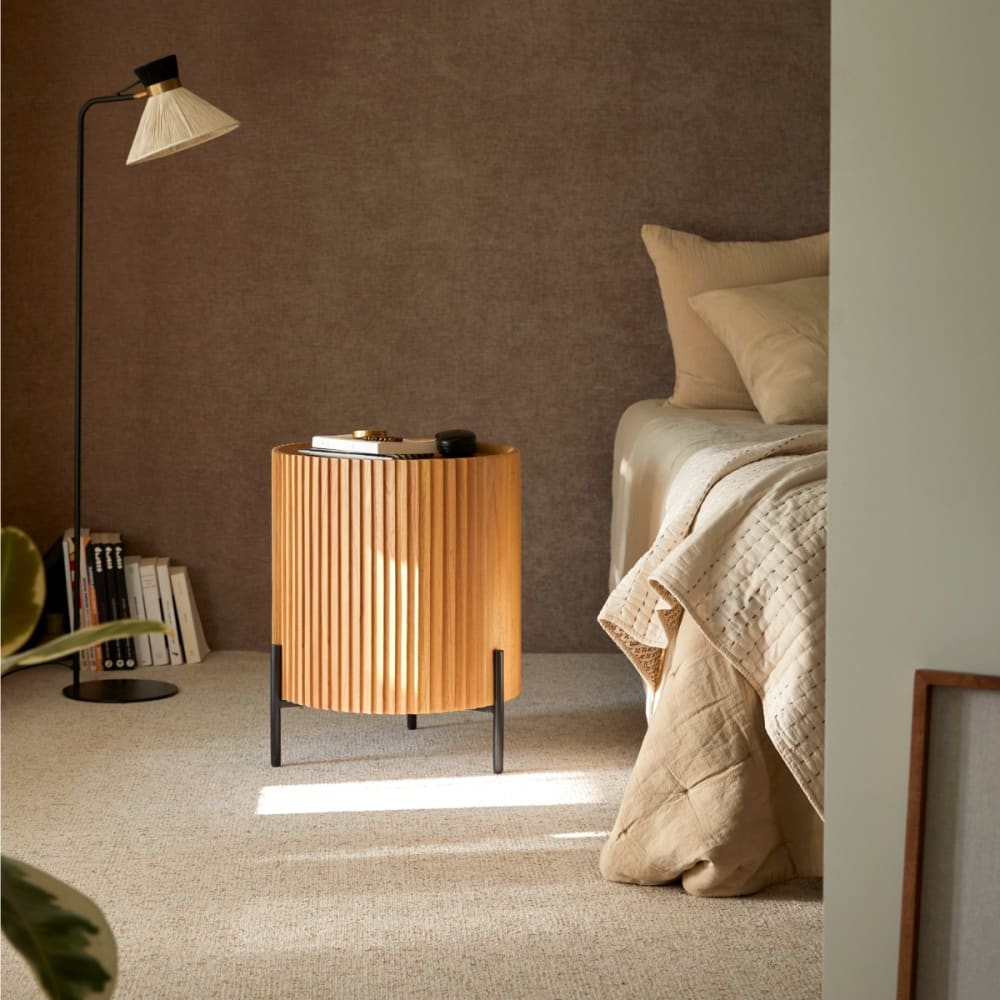 Tikamoon Nachttisch aus Mindiholz style modern Beige
