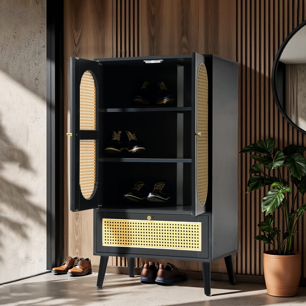 Meuble de rangement élégant pour chaussures et accessoires