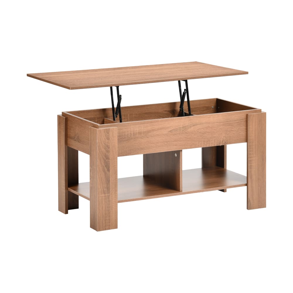 Urban Meuble Hochklappbare Holzkonsole mit Stauraum style classic chic Braun Spanplatte