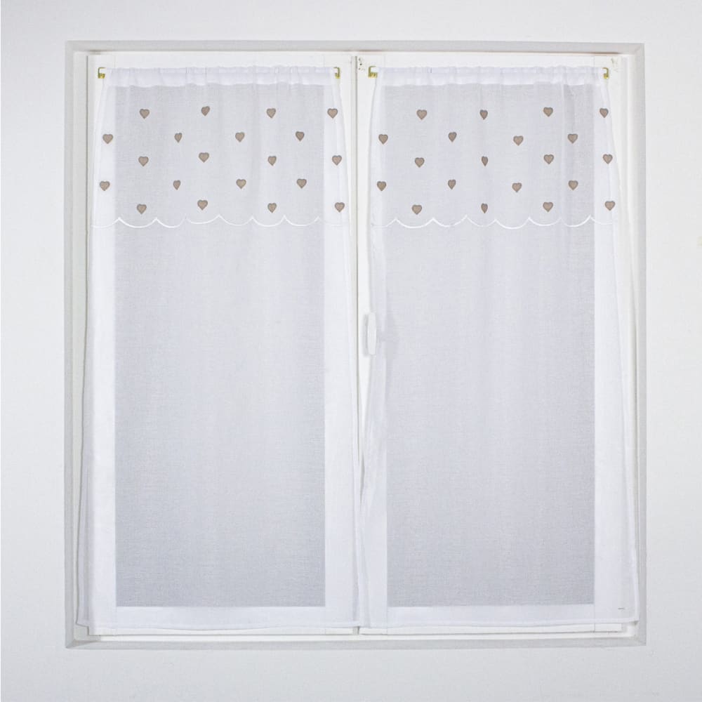 Paire vitrages beige 60x90cm