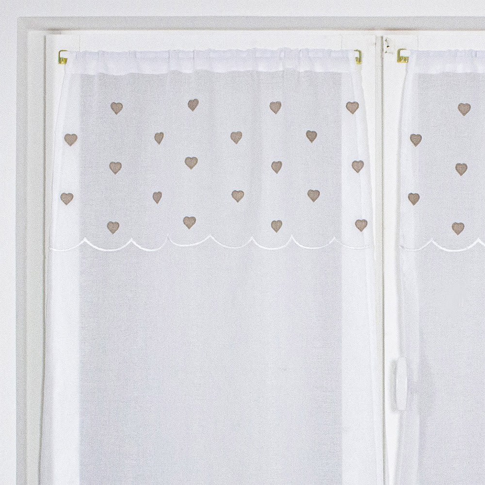 Paire vitrages beige 60x160cm - Maisons du Monde