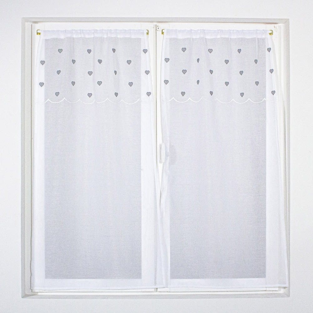 Paire vitrages gris 60x160cm