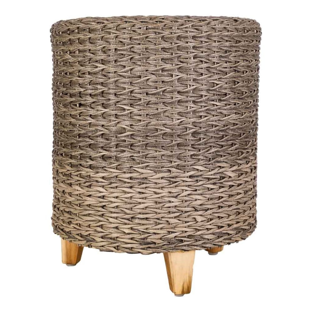 Taburete de polirratán gris d40x48h cm - Maisons du Monde