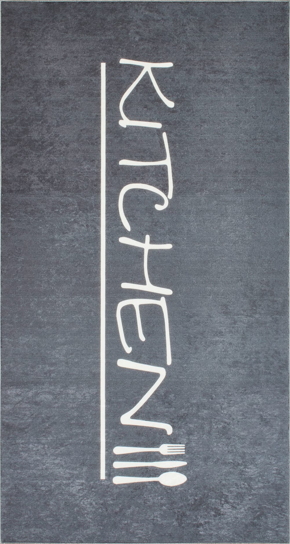 Tapis de cuisine anthracite motif kitchen 80x150