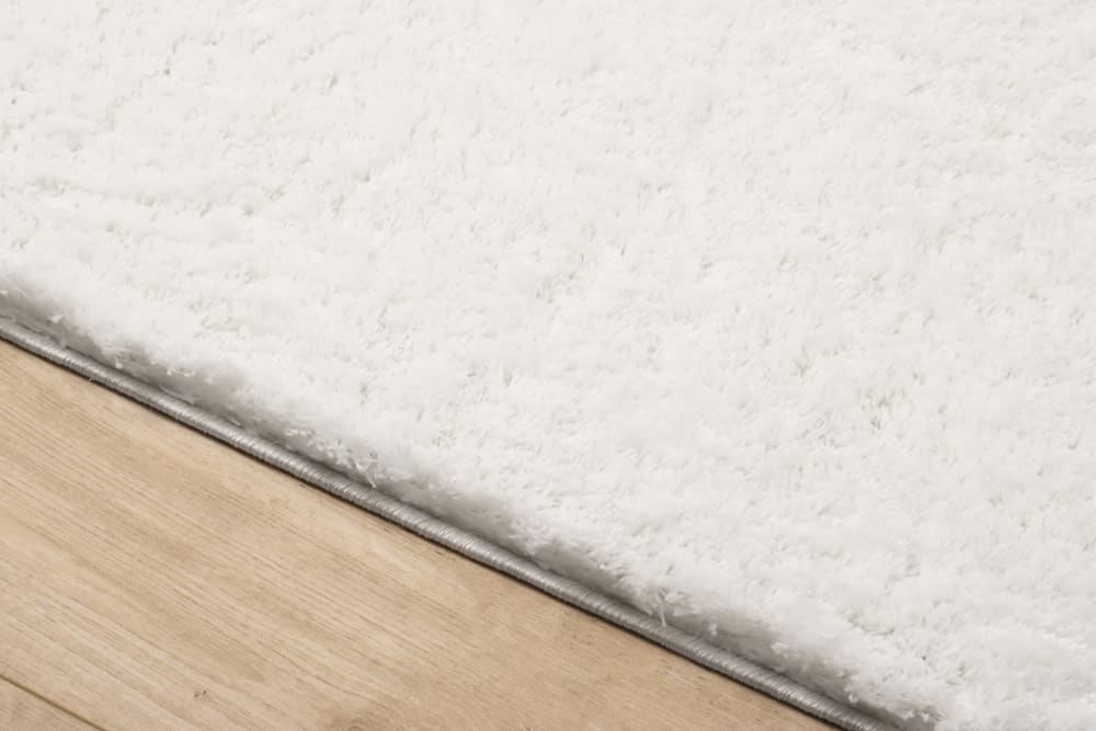 Tapis en polyester brillant motif uni blanc 120x160 — vue 4