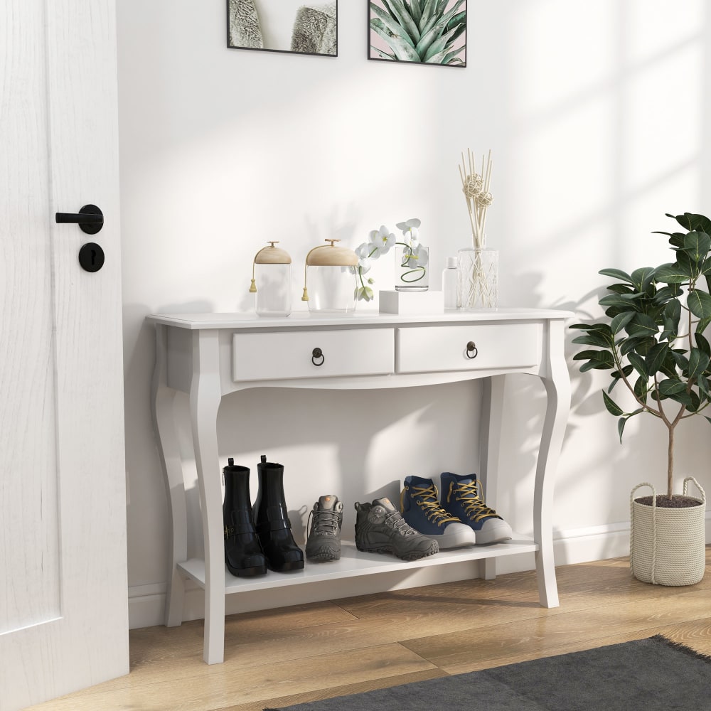Mesa consola 100x33x75 cm blanco - Maisons du Monde