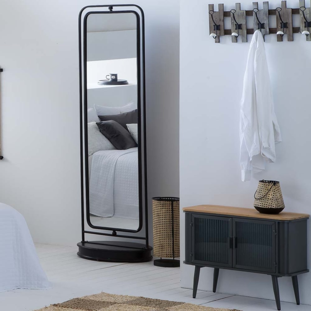 Portavelas de metal dorado 21.5x21.5x48h cm - Maisons du Monde