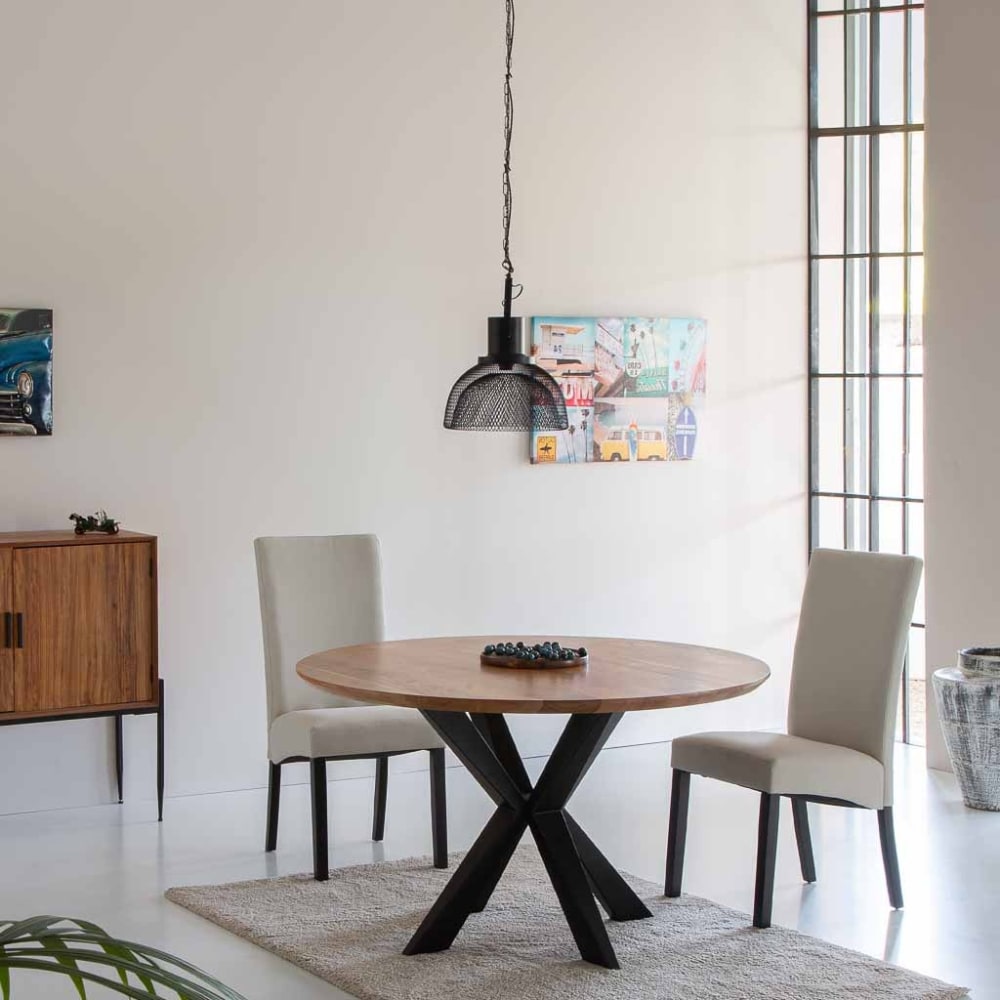 Lámpara de techo de metal negro 35x35x110/35h cm - Maisons du Monde