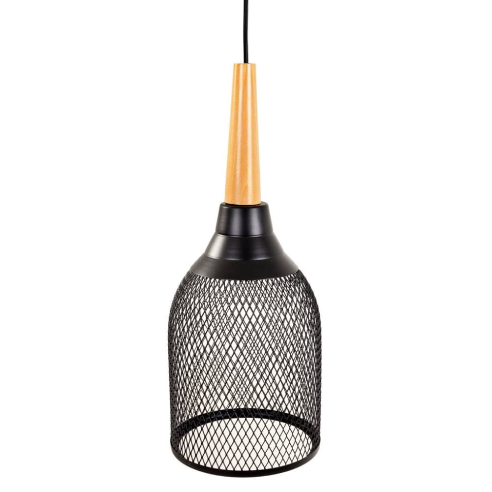 Lámpara de techo de metal negro 13,5x13,5x35/105h cm - Maisons du Monde