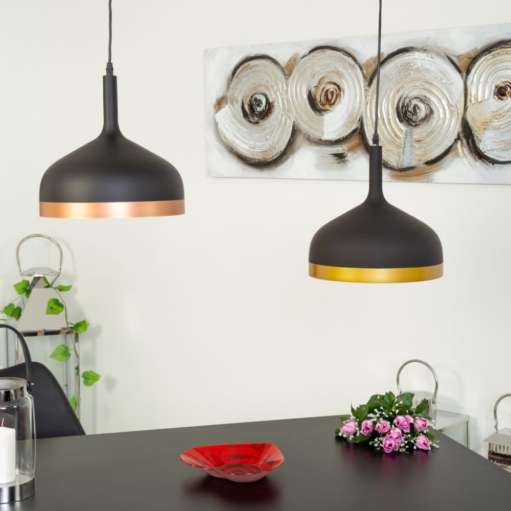 Lámpara de techo de metal negra 30x30x35 - Maisons du Monde