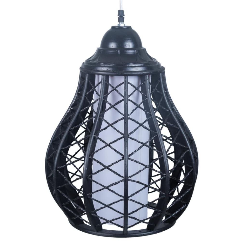 Lámpara de techo de bambú negro 30,5x30,5x40,6 h cm - Maisons du Monde