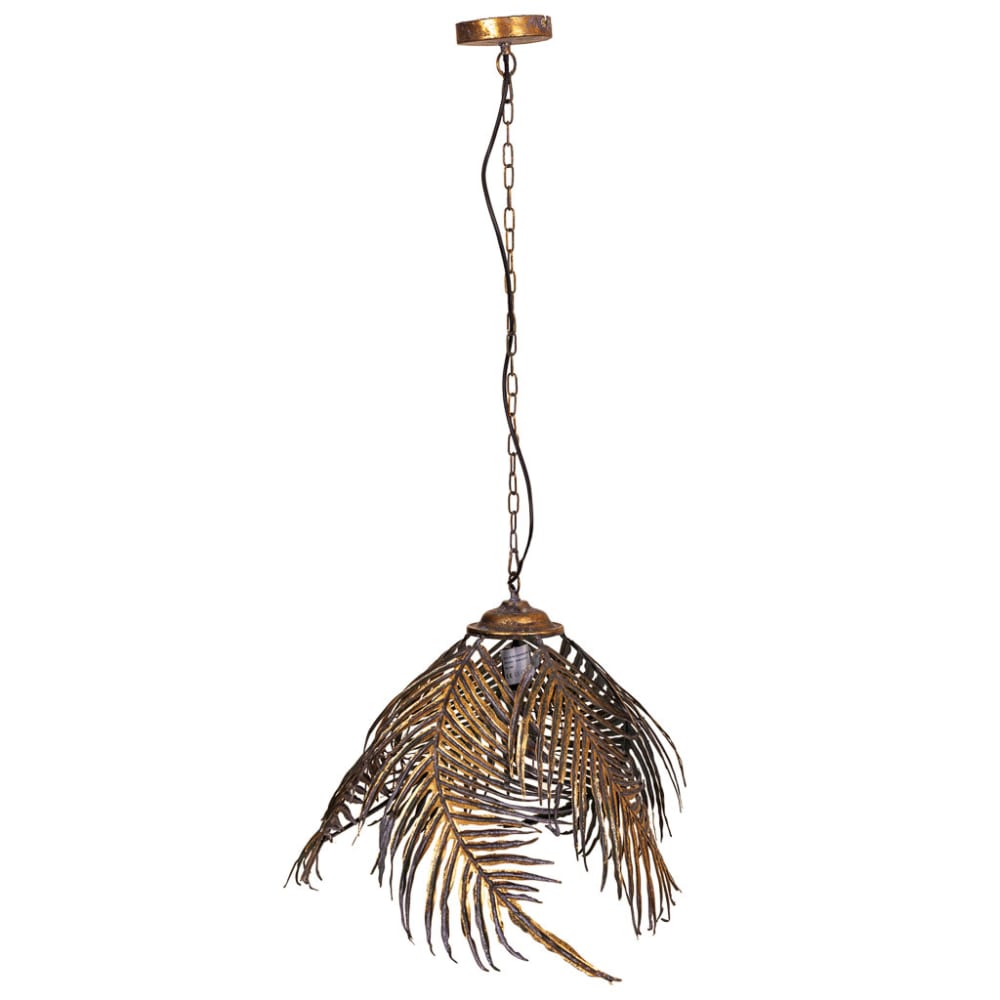 lampara de techo de metal dorado 59x59x48109