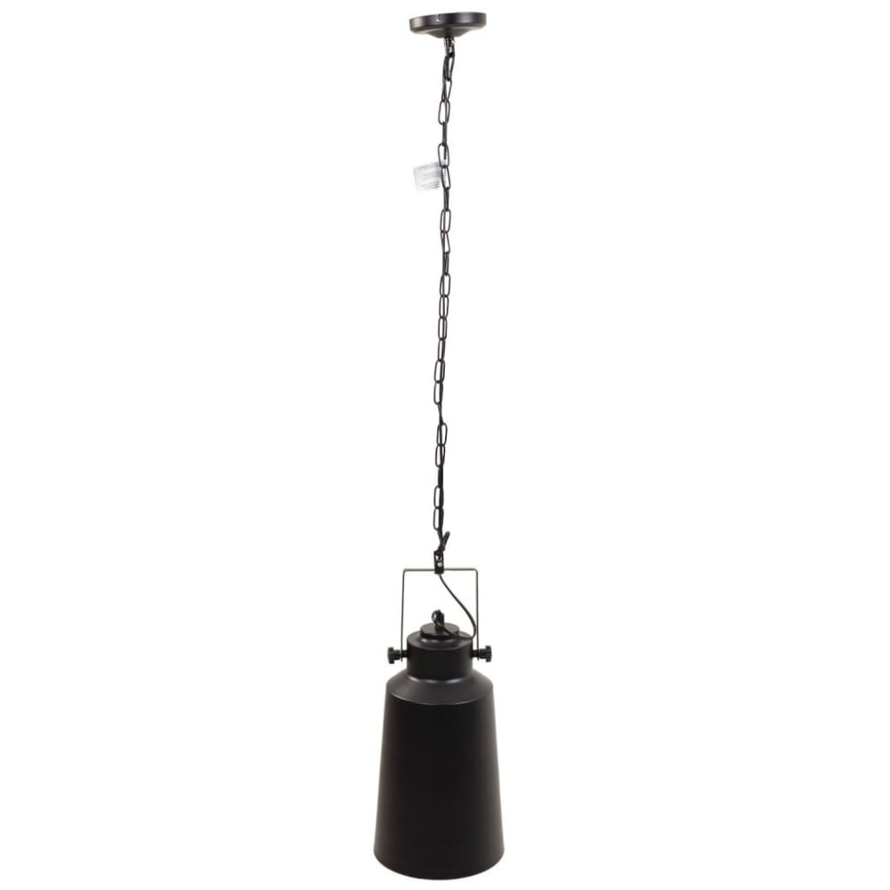 Lámpara de techo de metal negro 19,5x19,5x34/123h cm