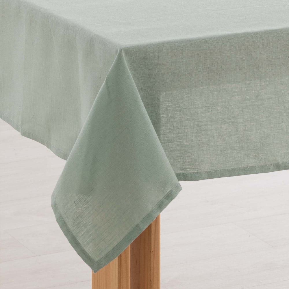 Mantel 100% lino natural verde 200x150 cm - Maisons du Monde