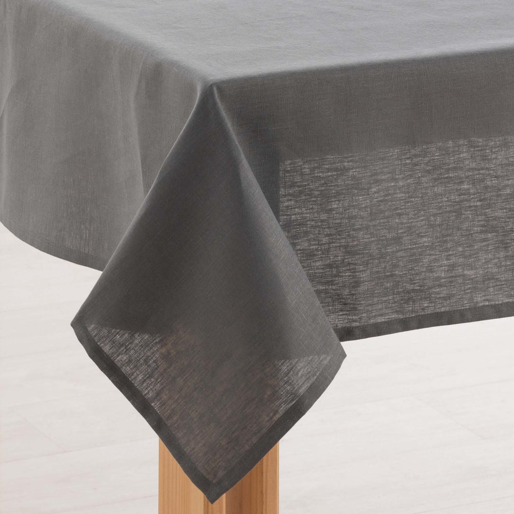 Nappe en lin anthracite 200x150 - Maisons du Monde