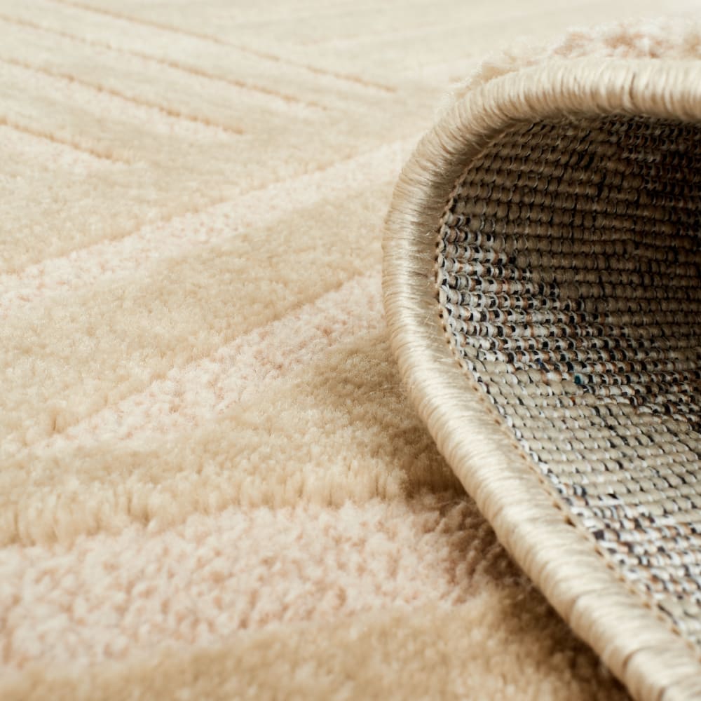 Tapis beige motif arc relief - 120x160 — vue 4