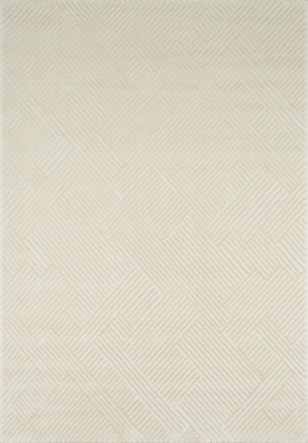 Cremefarbener Teppich mit geometrischem Muster - 120x160 -