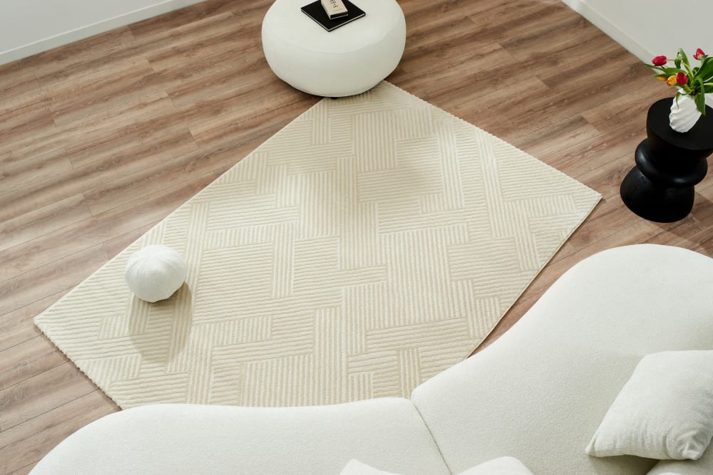 Tapis crème motif géométrique - 120x160 — vue 3