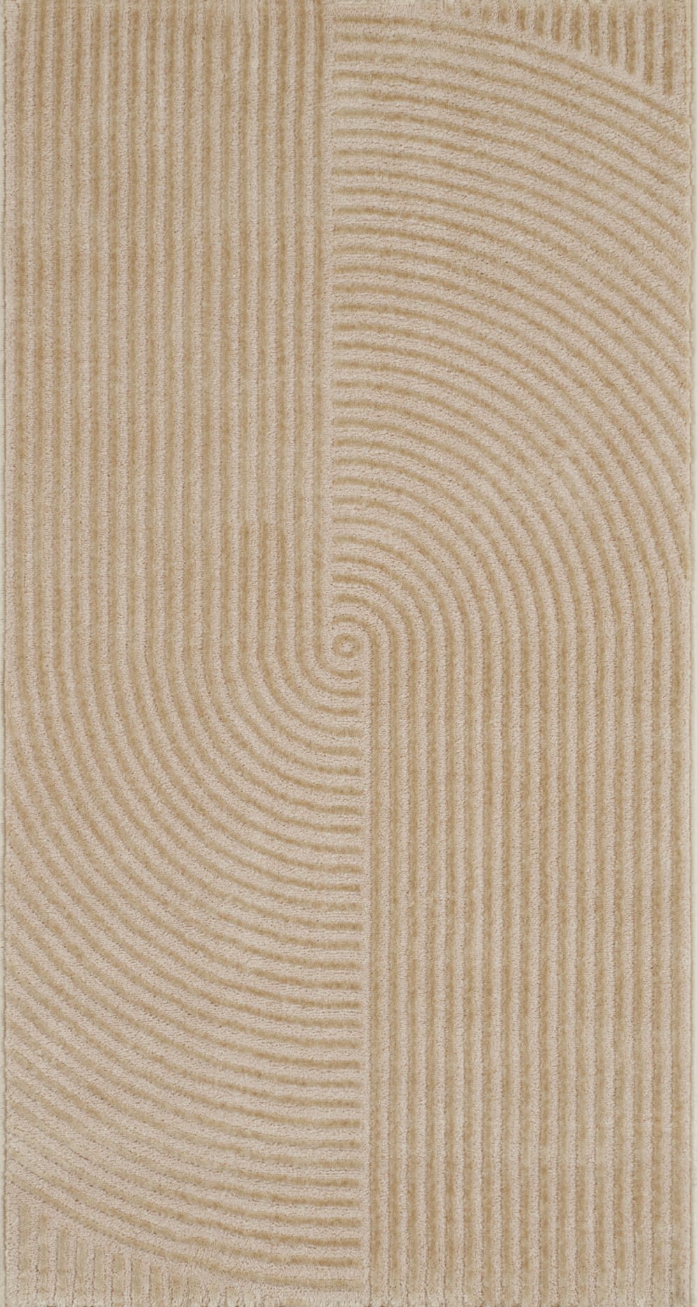 Tapis motif  en relief beige - 80x150