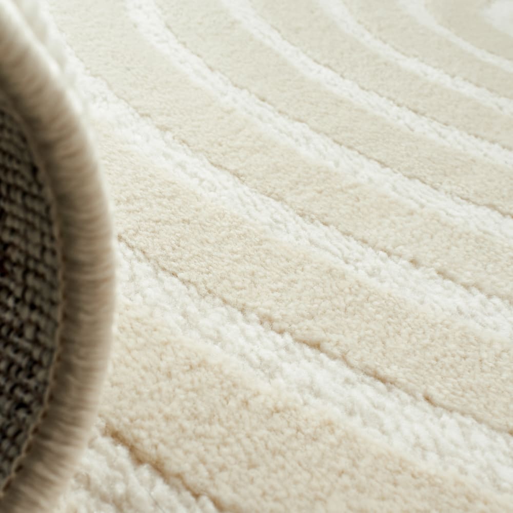 Tapis crème motif arc en relief- 120x160 — vue 4