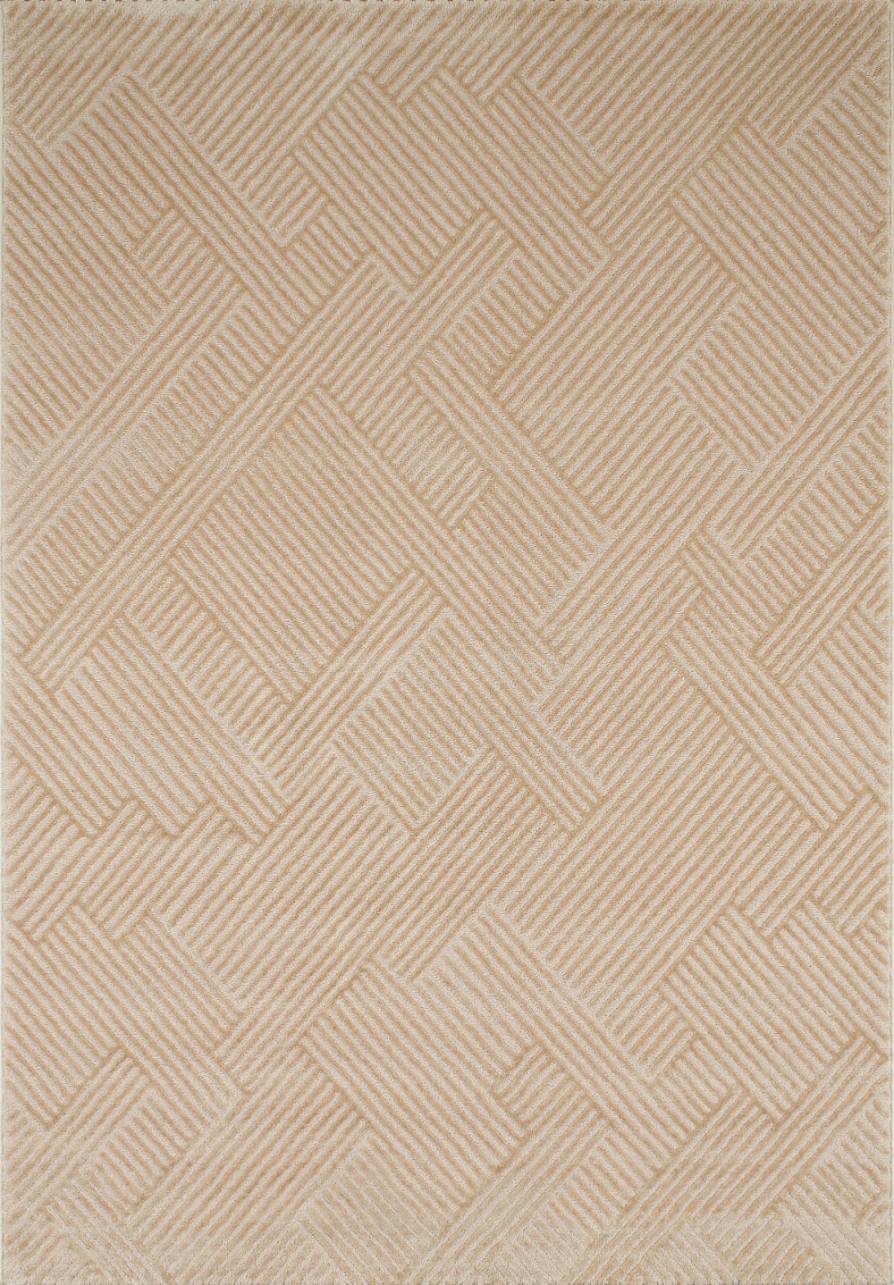 Alfombra geométrica beige - 120x160 - Maisons du Monde