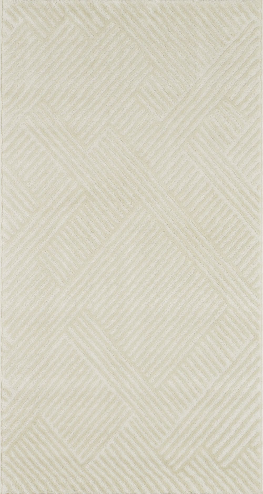 Tapis crème motif géométrique - 80x150