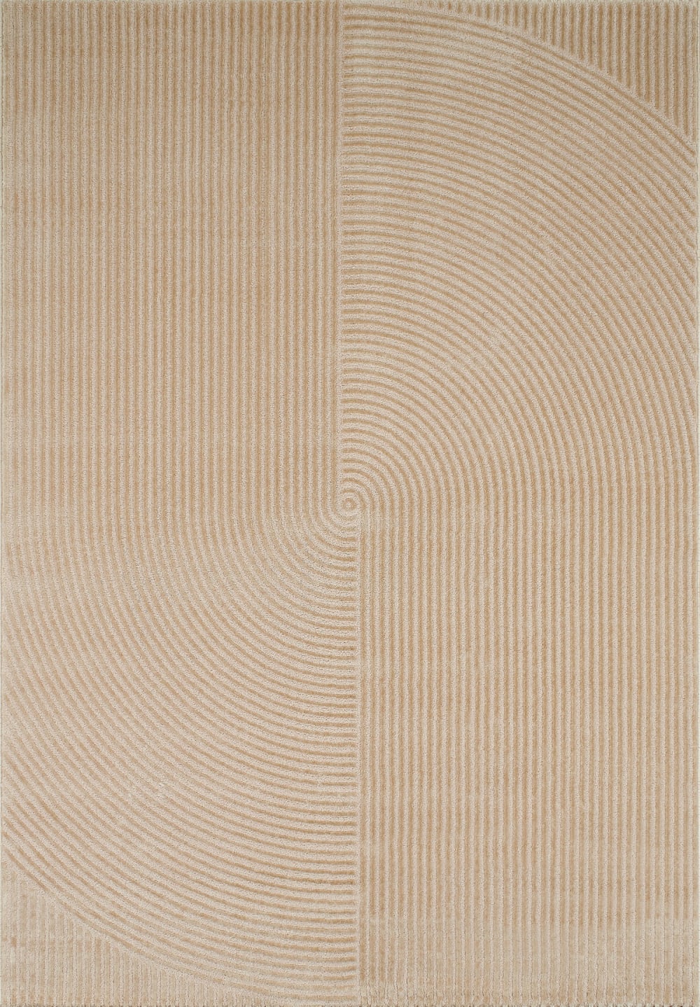 Nazar Beigefarbener Teppich mit Reliefmuster - 160x230 style modern Beige Öko-Tex Zertifikat Pvc - Polyvinlychlorid