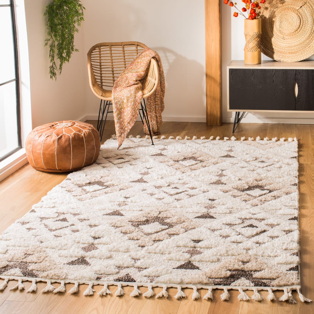 Tapis en polypropylène blanc/brun, 201 x 279 cm — vue 3