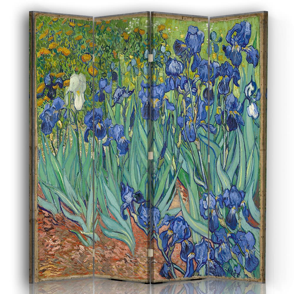 Biombo Lirios - Vincent Van Gogh - cm. 145x170 (4 paneles)