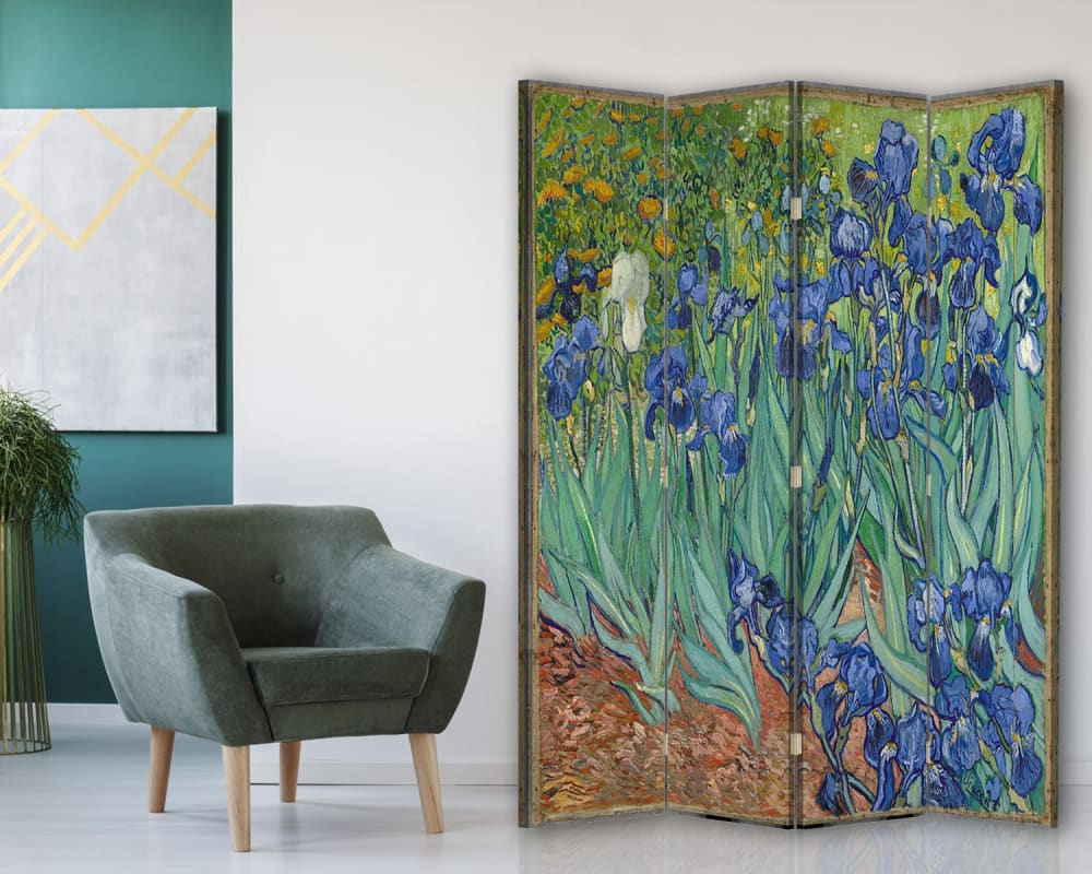 Paravent - Cloison Iris - Vincent Van Gogh cm 145x170 (4 volets)