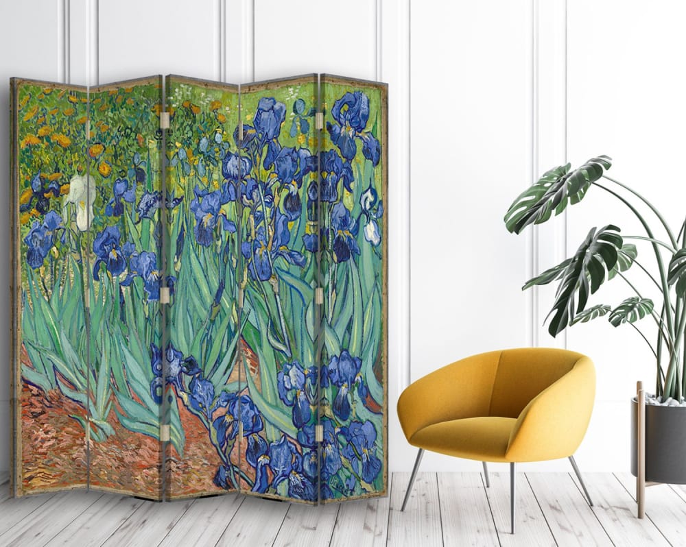 Paravent - Cloison Iris - Vincent Van Gogh cm 180x170 (5 volets)