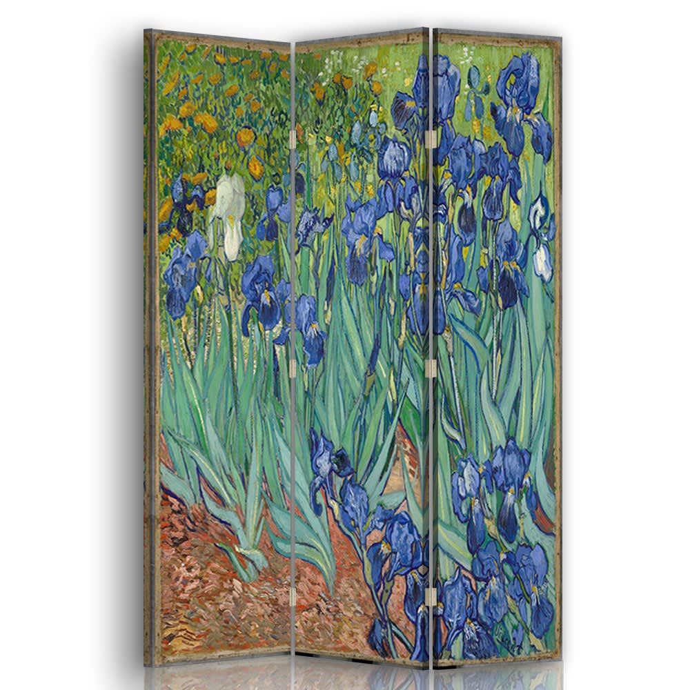 Paravento - Separè Iris - Vincent Van Gogh cm. 110x150 (3 pannelli) - Blu - PES - Poliestere