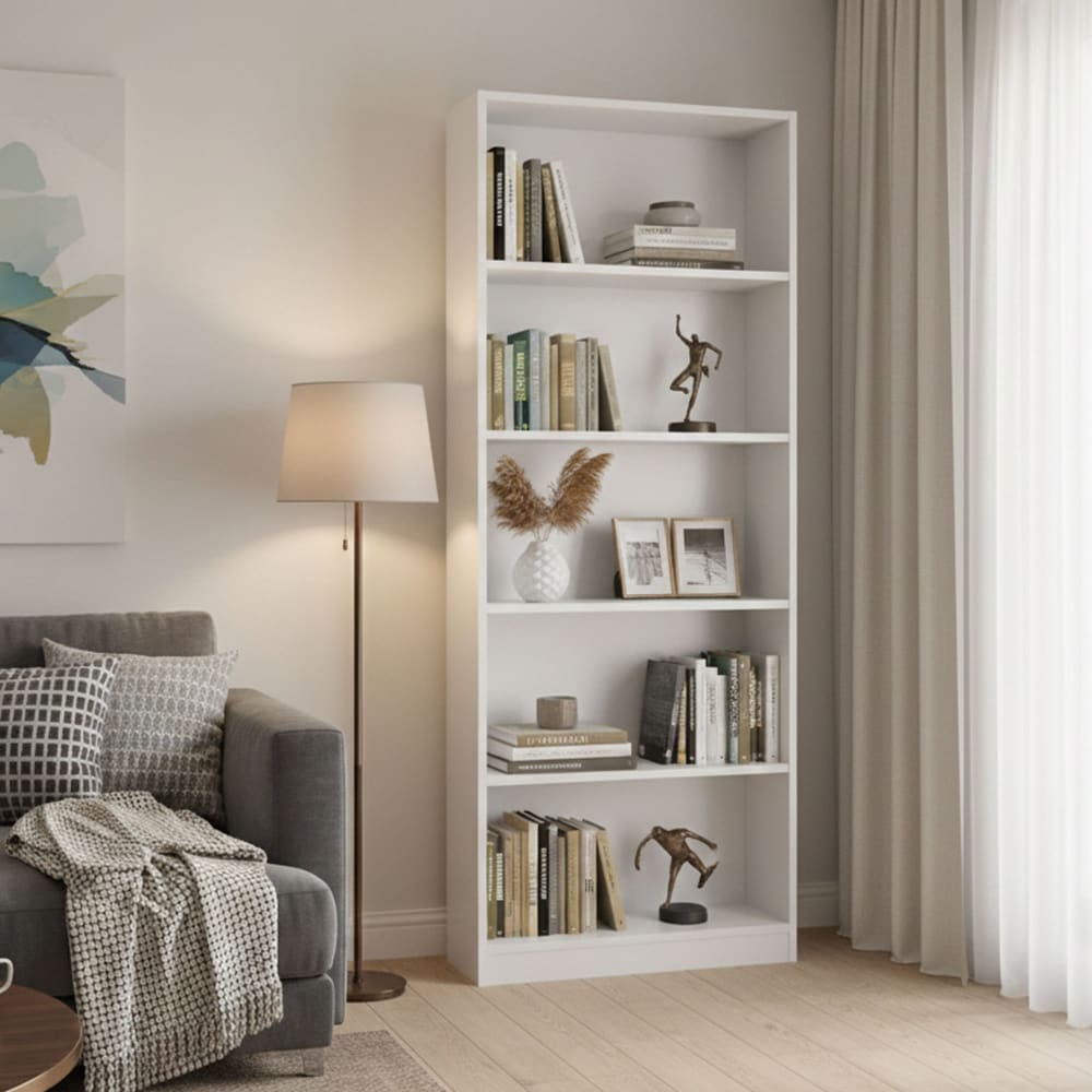 Bibliothèque effet bois blanc 80x28 cm - Maisons du Monde
