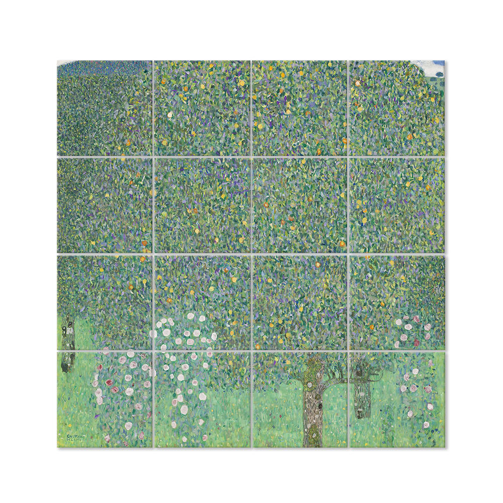 Tableau Rosiers Sous Les Arbres - Gustav Klimt 200x200cm