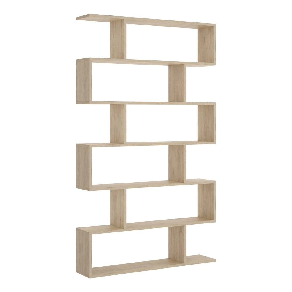 Bibliothèque double face effet bois chêne