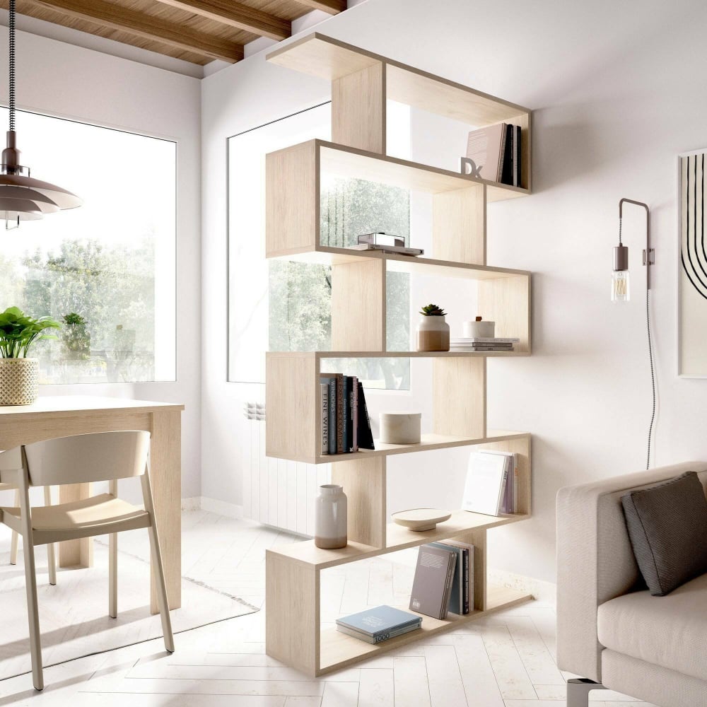 Bibliothèque double face effet bois chêne - Maisons du Monde