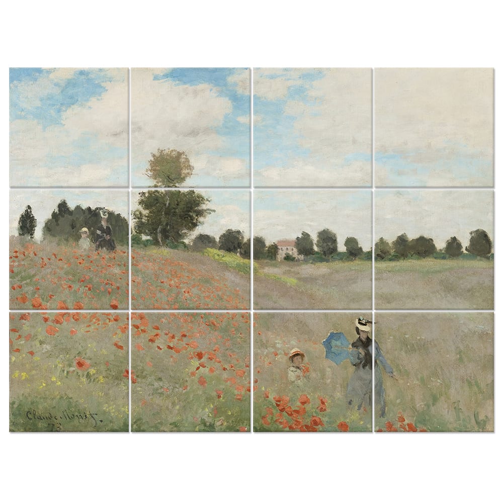 Panel Multiple Amapolas En Argenteuil - Claude Monet cm. 150x200 (12x)