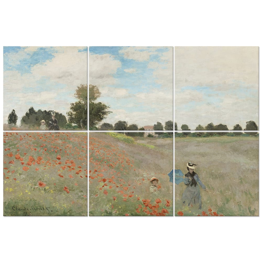 Tableau Le Champ Des Coquelicots - Claude Monet 100x150cm