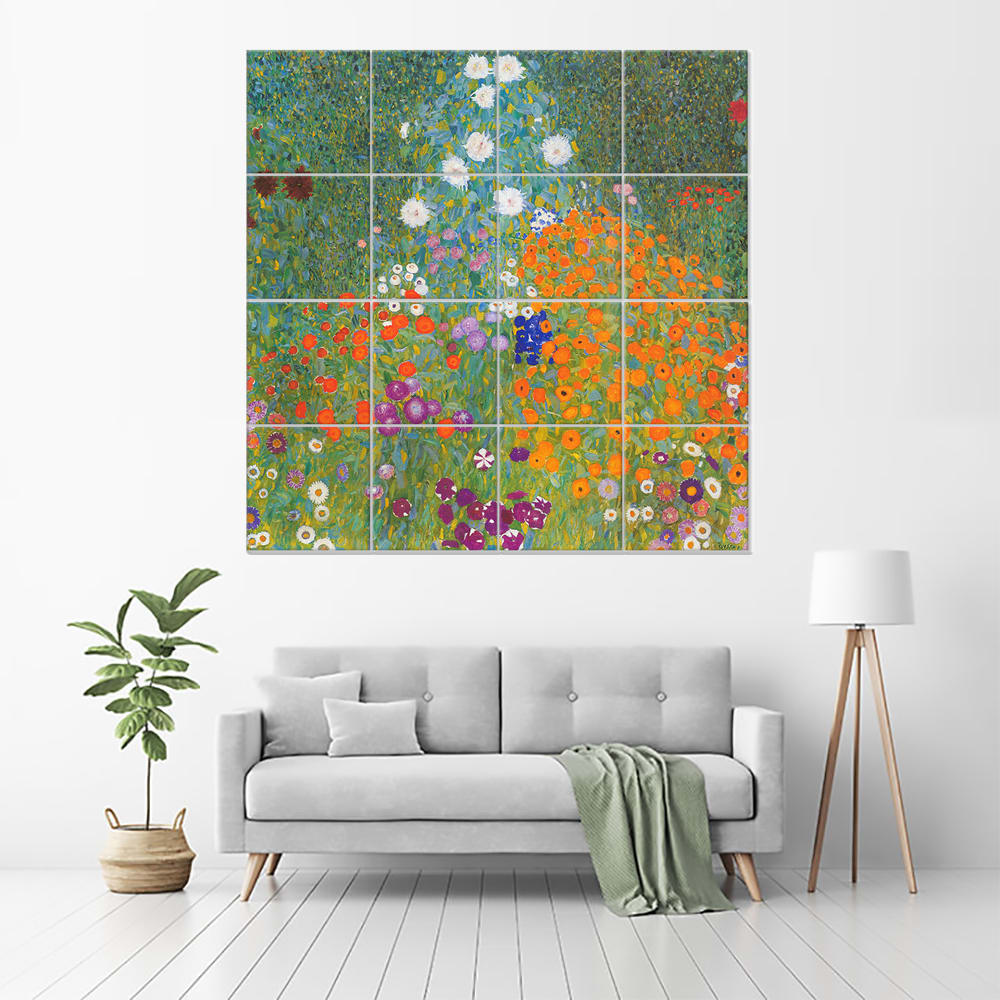 Tableau Jardin De Fleurs - Gustav Klimt 200x200cm - Maisons du Monde