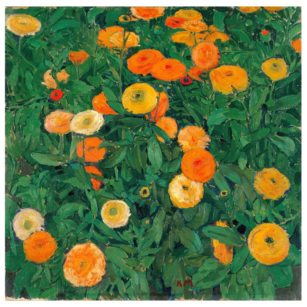 Tableau impression sur toile - Marigolds - Koloman Moser 60x60cm