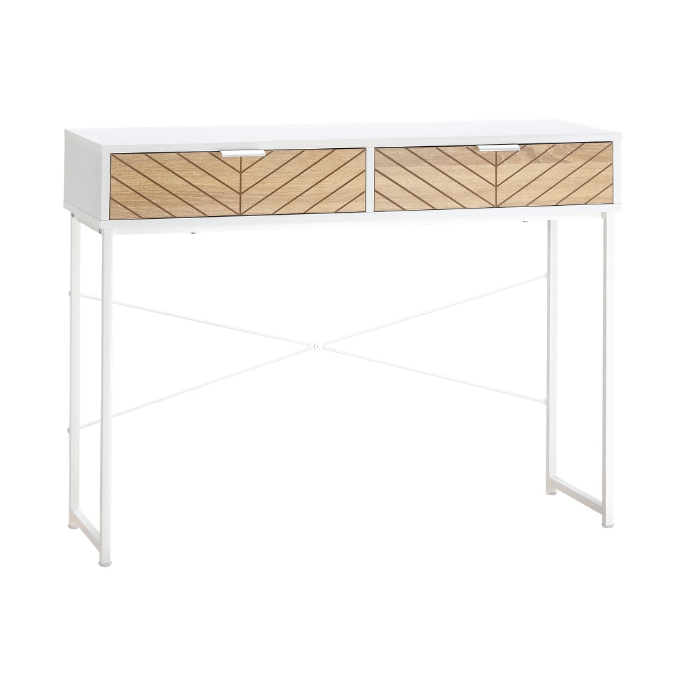 Mesa de consola 100x30x75 cm blanco