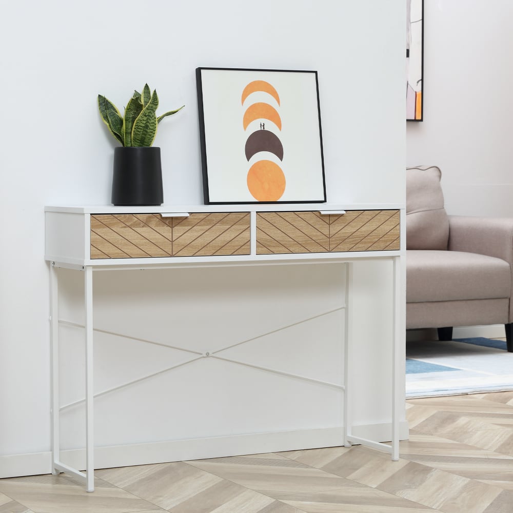 Mesa de consola 100x30x75 cm blanco - Maisons du Monde
